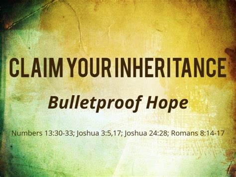 Claim Your Inheritance Logos Sermons