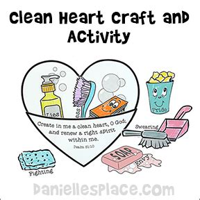 Clean Heart Craft And Activity Printable Craft Patterns