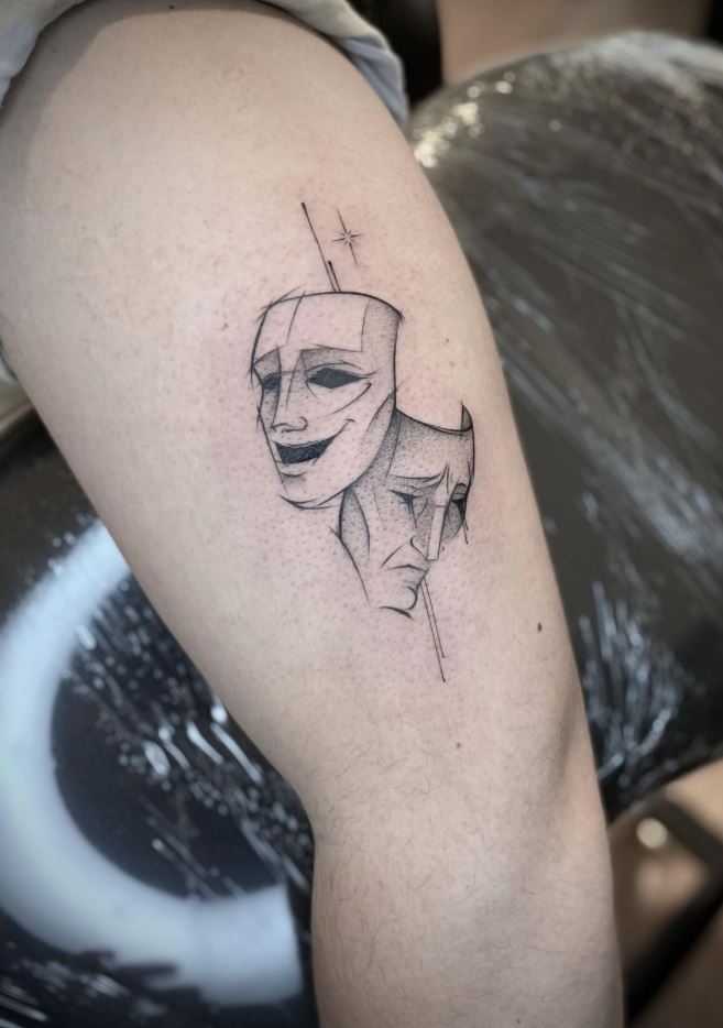 Comedy And Tragedy Tattoo By Kane Navasard