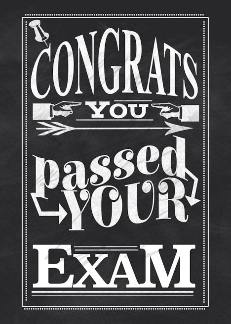 Congratulations On Passing Your Exam Chalkboard Design Card How To