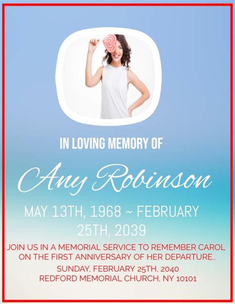 Copy Of In Loving Memory Death Anniversary Card Postermywall