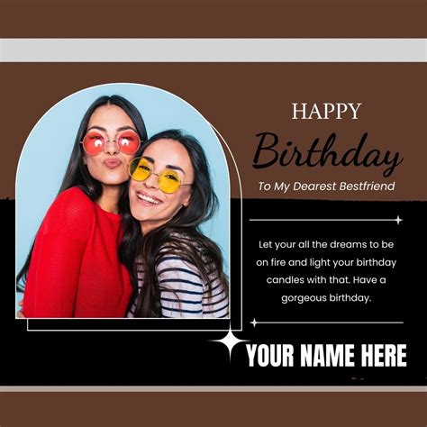 Create Birthday Photo Frame Online For Best Friend Mynamearts