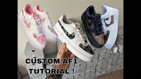 Custom Air Force 1 Shoe Tutorial How To Add Fabric To Shoes Neatest