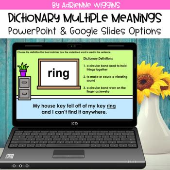 Dictionary Multiple Meaning Words Mini Lesson Ppt Google Classroom