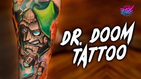 Dr Doom Tattoo New School Tattoo Marlins Tattoos Youtube