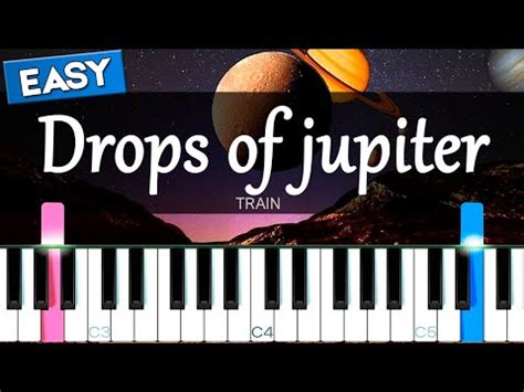 Drops Of Jupiter Train Easy Piano Tutorial Sheet Music Midi Youtube