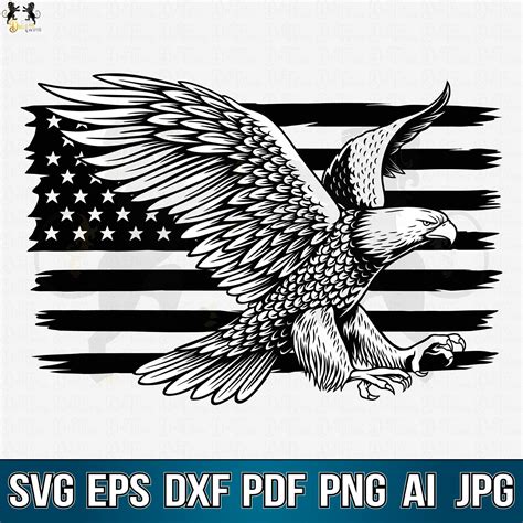 Eagle Through Flag Svg Eagle With Flag Svg Eagle Usa Svg American Eagle Svg Eagle Through Flag