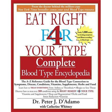 Eat Right For 4 Your Type Complete Blood Type Encyclopedia Peter D