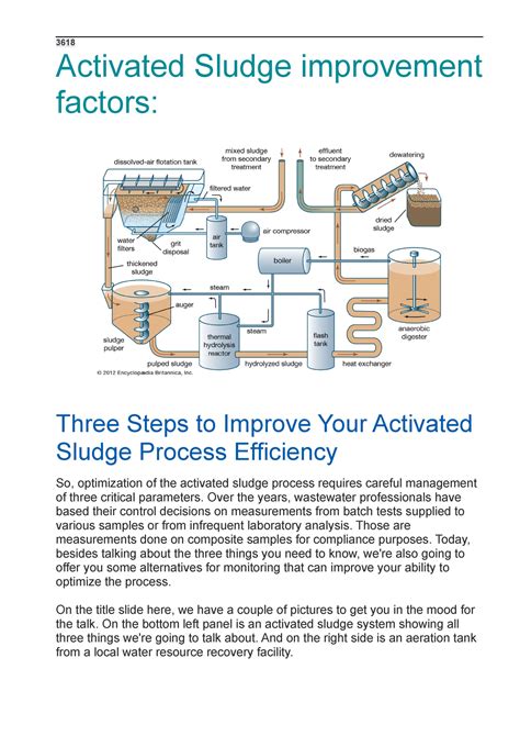 Ebt Assignmnt 3618 Activated Sludge Improvement Factors Three Steps To Improve Your Activated