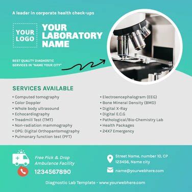 Editable Diagnostic Lab Poster Templates