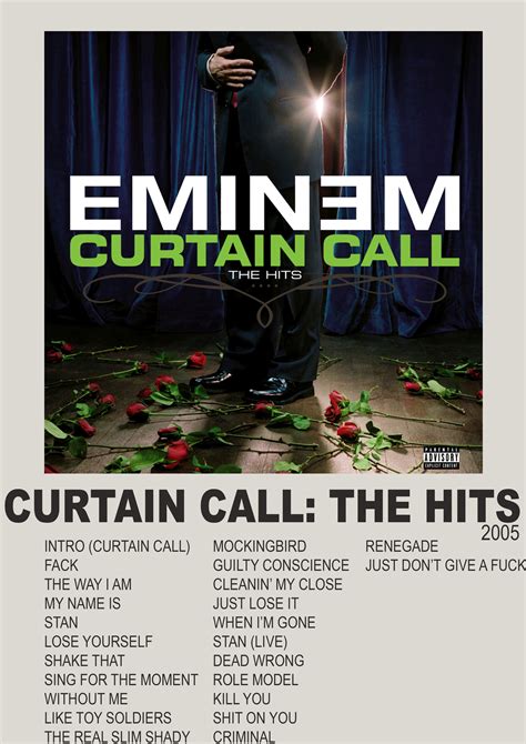 Eminem Curtain Call The Hits Poster Eminem Poster Eminem Album