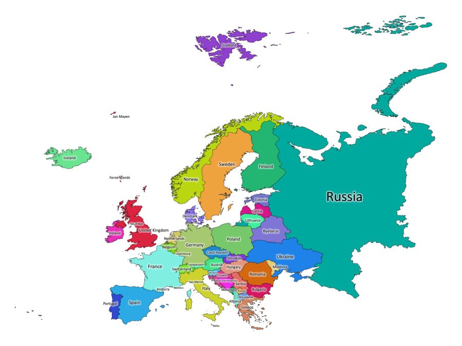 Europe Map Labeled