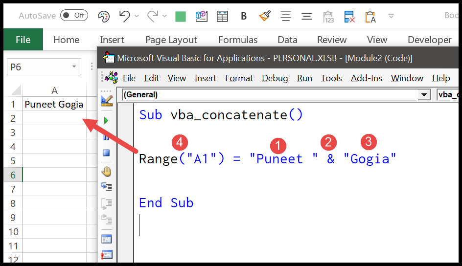 Excel Concatenate Link Content With String