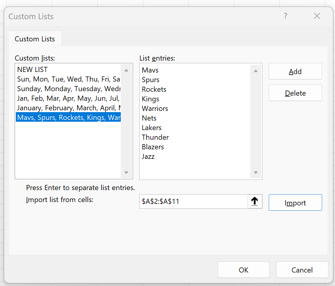 Excel How To Autofill Using A Custom List