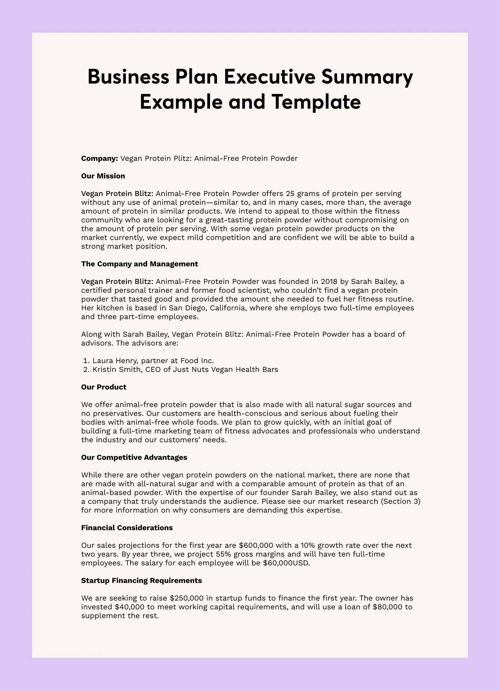 Executive Summary Sample Executive Summary Template Executive