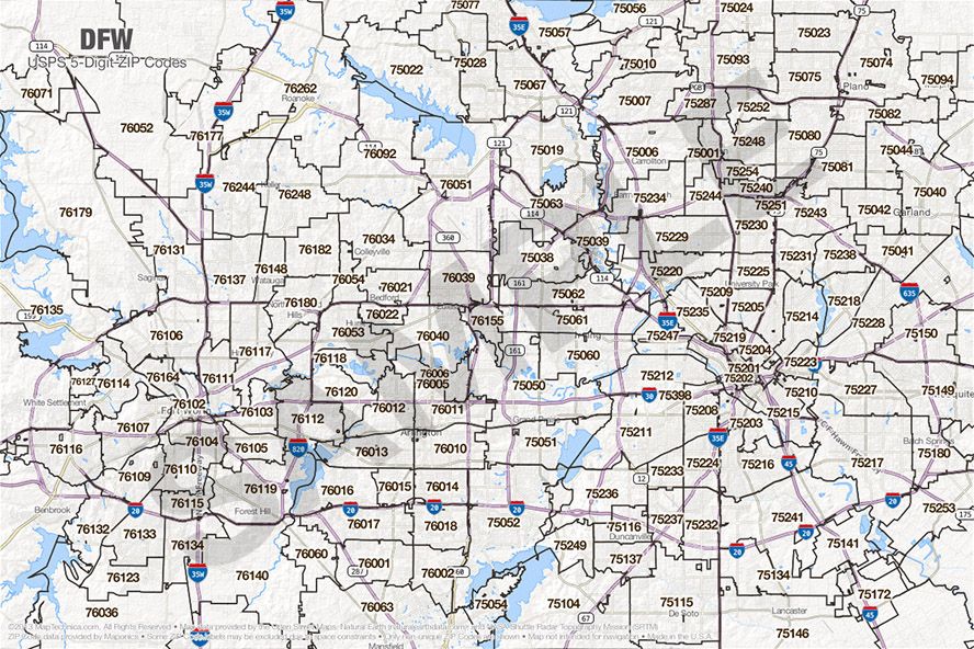 Exploring Dfw Zip Code Map A Comprehensive Guide Map Of The Usa