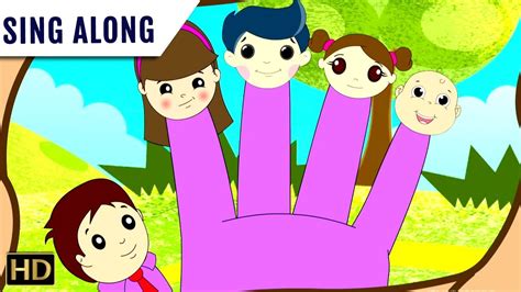 Finger Family Sing Along With Lyrics For Kids Song Youtube