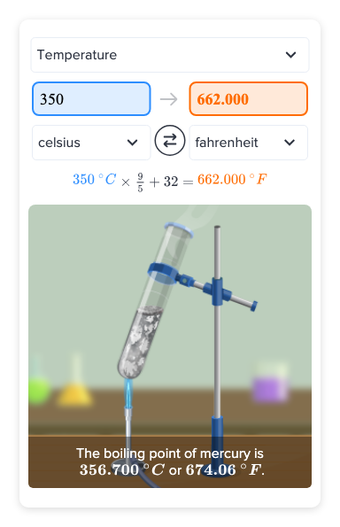 Flexi Answers Convert 350 Degrees Celsius To Fahrenheit Ck 12