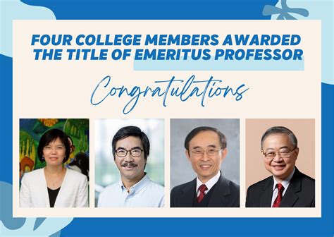 Four College Members Awarded The Title Of Emeritus Professor United