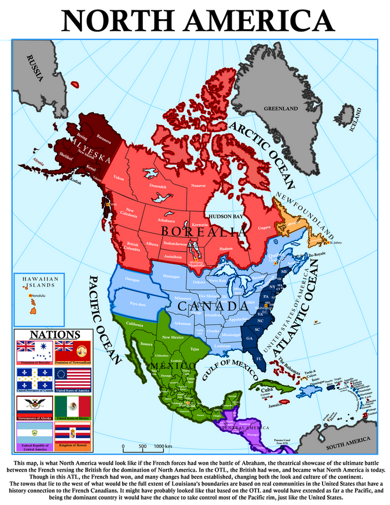 French North America Map Complete Version By Canadakid97 On Deviantart