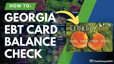 Georgia Ebt Balance Check Instructions Youtube