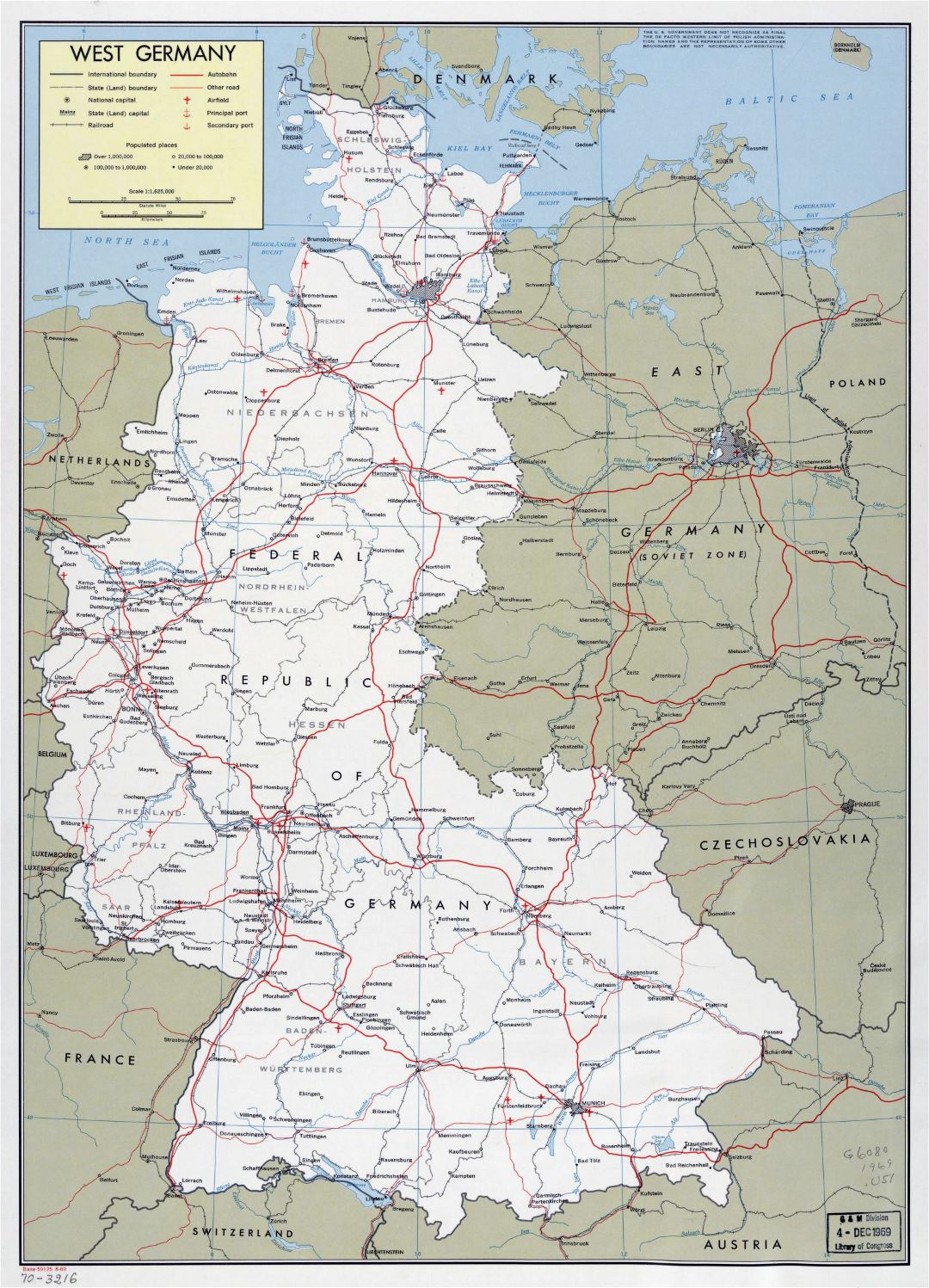 Germany West And East Map