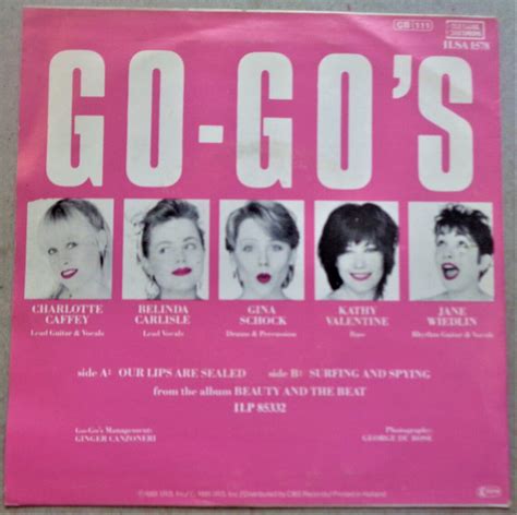 Go Go S Our Lips Are Sealed 1981 Pink Vinyl Discogs