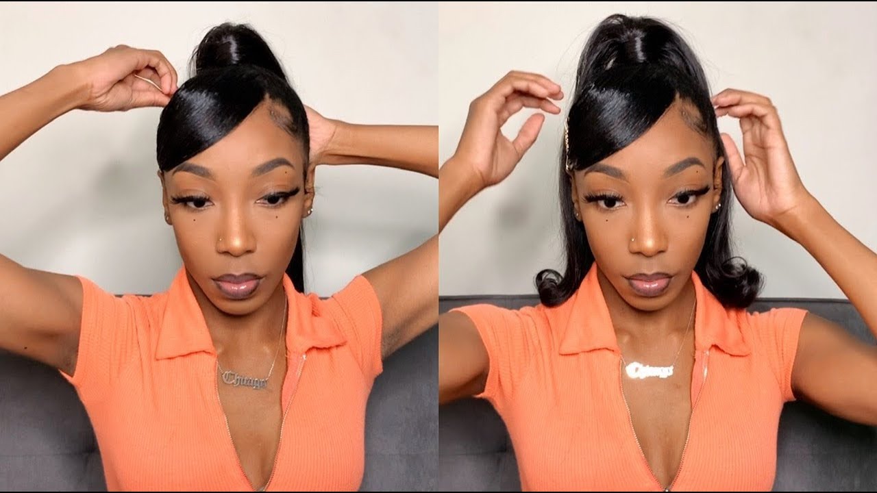 Half Up Flipped Ends Hair Tutorial Kim K Inspired Youtube