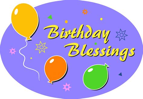 Happy Birthday Blessings Clip Art