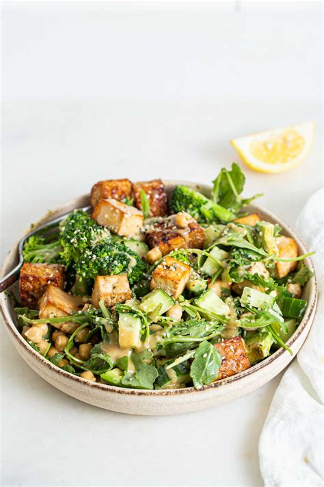 Healthy High Protein Low Carbs Tofu Salad Recipe Veg Lunch Or Dinner