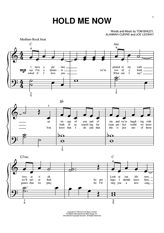 Hold Me Now Sheet Music For Guitar Tablature Pdf