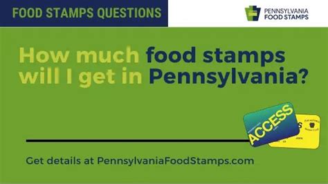 How Much Food Stamps Will I Get In Pennsylvania Qhowm