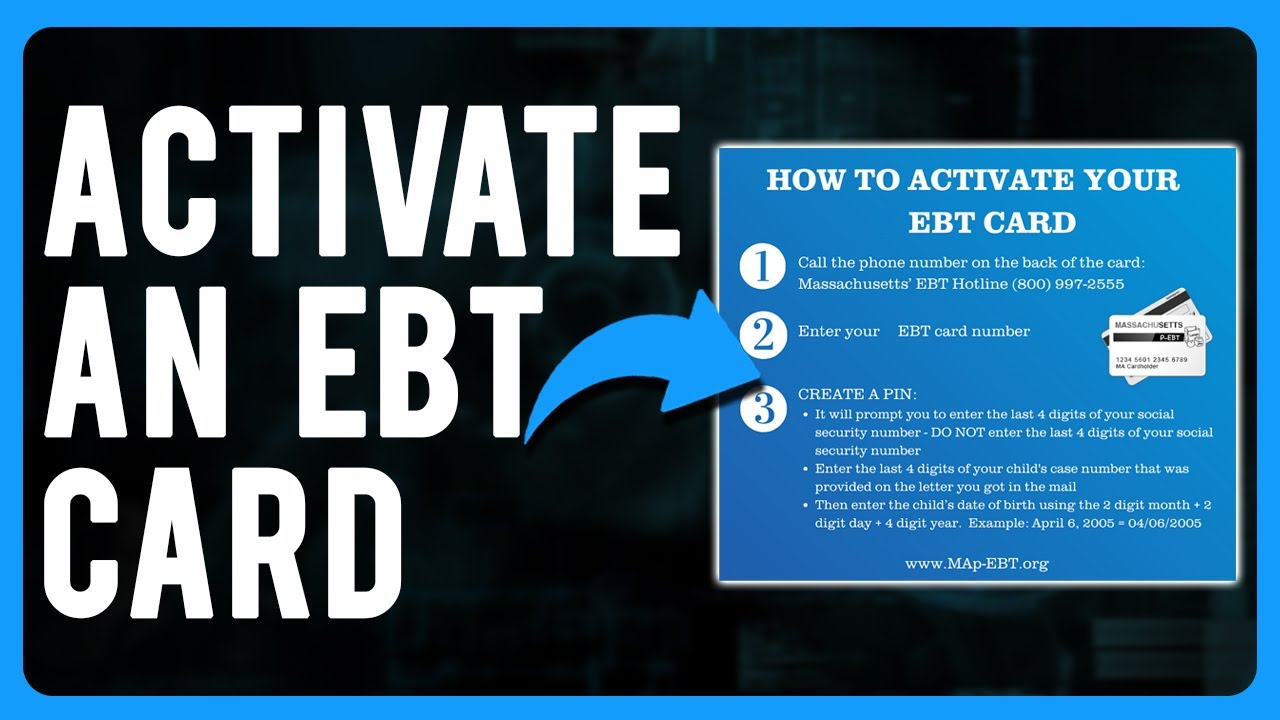 How To Activate An Ebt Card Access Food Benefits Youtube