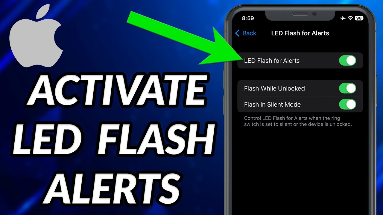 How To Activate Led Flash For Alerts In Iphone Youtube