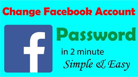 How To Change Facebook Password Easy And Fast 2020 Youtube