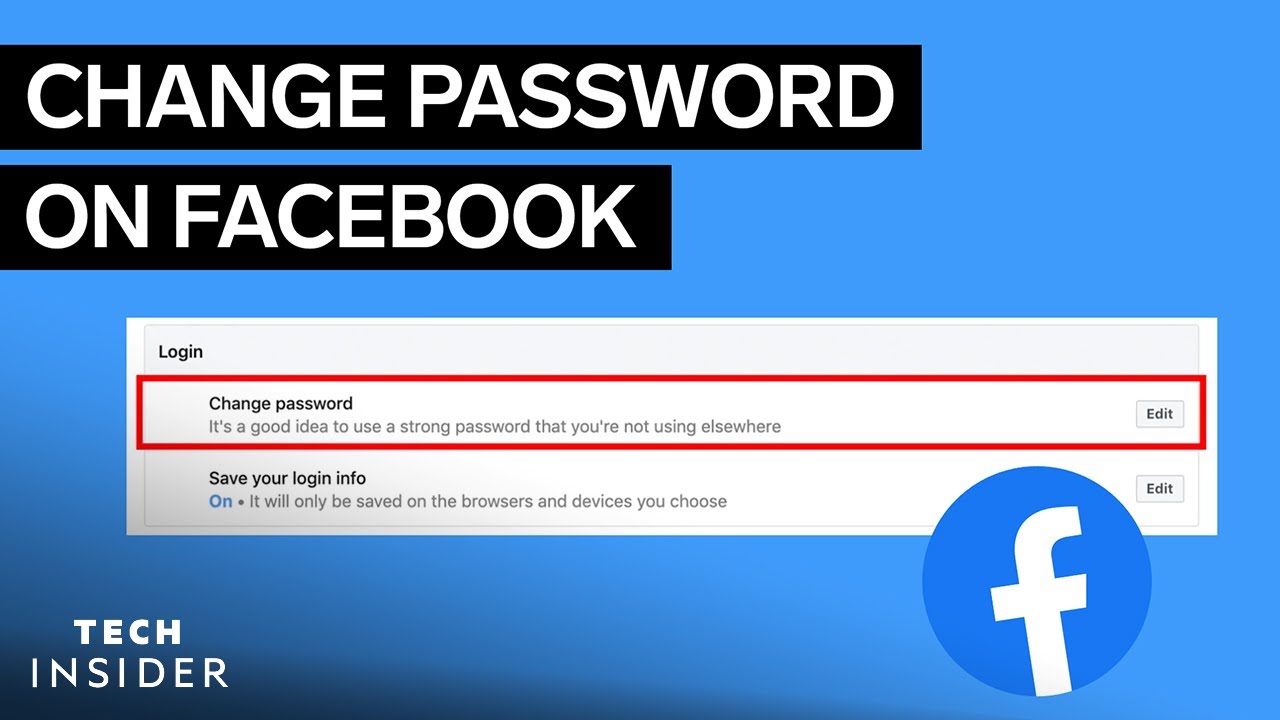 How To Change Fb Password Youtube