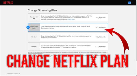 How To Change Your Subscription Plan On Netflix Tutorial Youtube