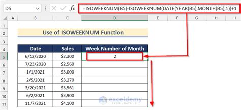 How To Convert Date To The Week Number Of The Month In Excel 5 Methods