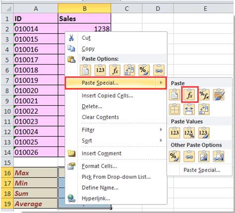 How To Copy Cell Formula Only Not Formatting In Excel