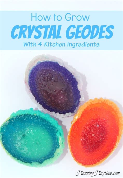 How To Grow Crystal Geodes Planning Playtime Growing Crystals Diy