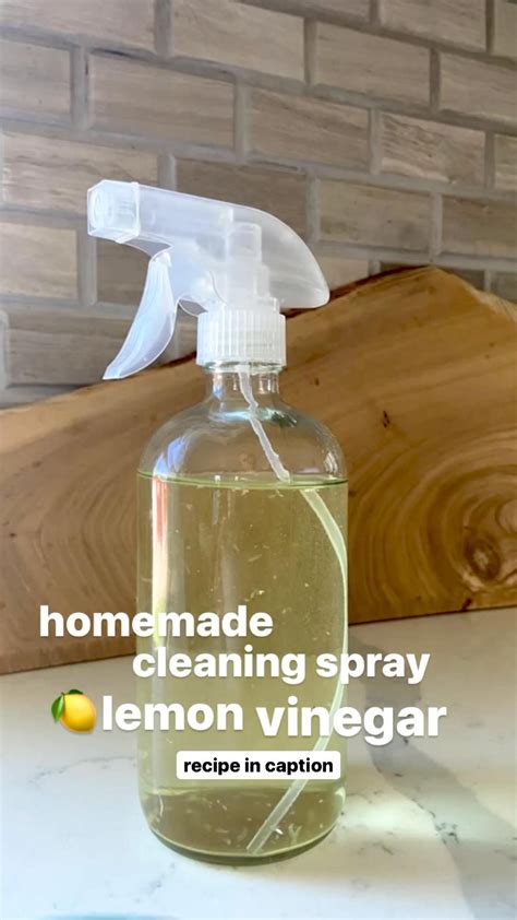 How To Make Homemade Lemon Vinegar Cleaning Spray Natural Non Toxic