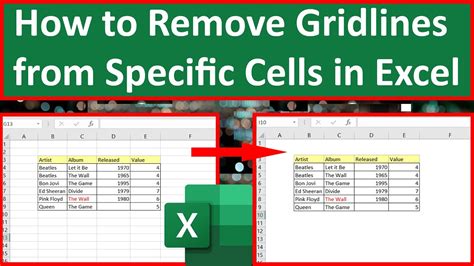 How To Remove Hide Grid Lines In Excel Youtube