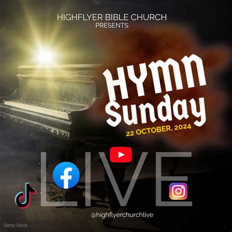 Hymn Sunday Service Event Flyer Template Postermywall