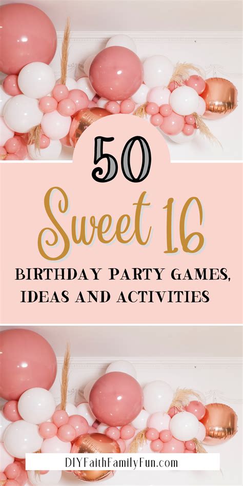 Ideas For 16Th Birthday Party Games And Sweet Sixteen Teenage Parties