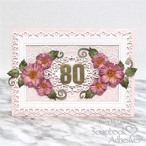 Intricate 80Th Birthday Card Tutorial 80Th Birthday Cards Birthday