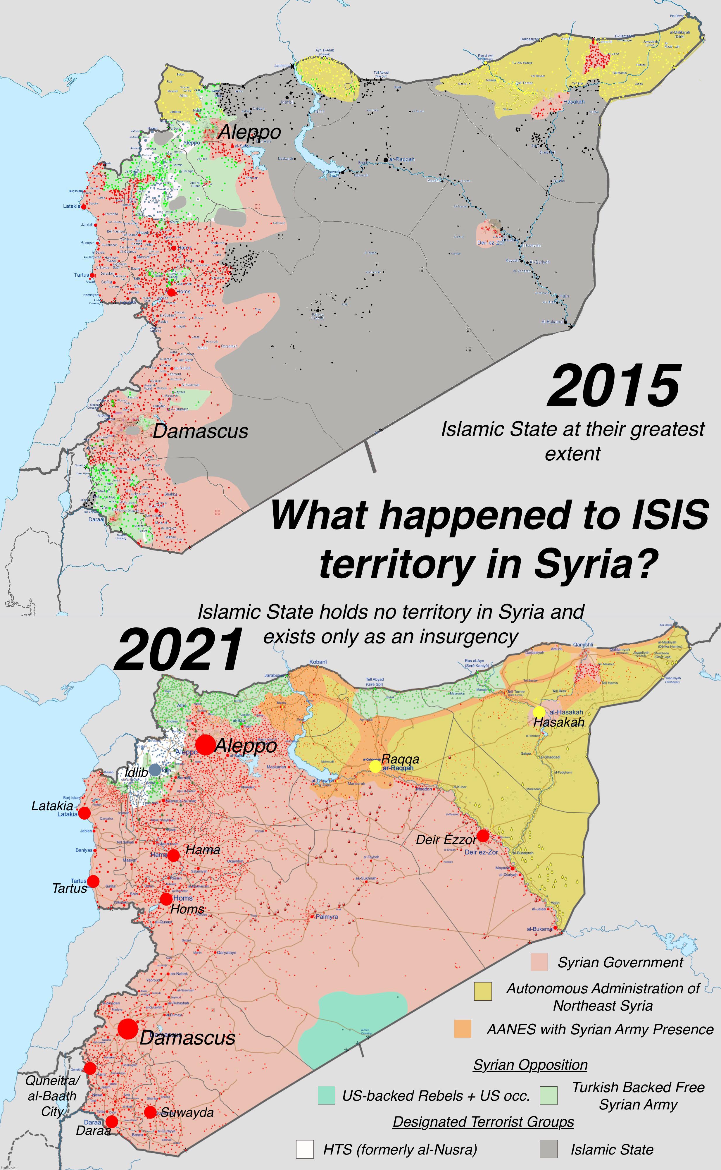 Isis At Their Territorial Extent In Syria And Who It Belongs To Now