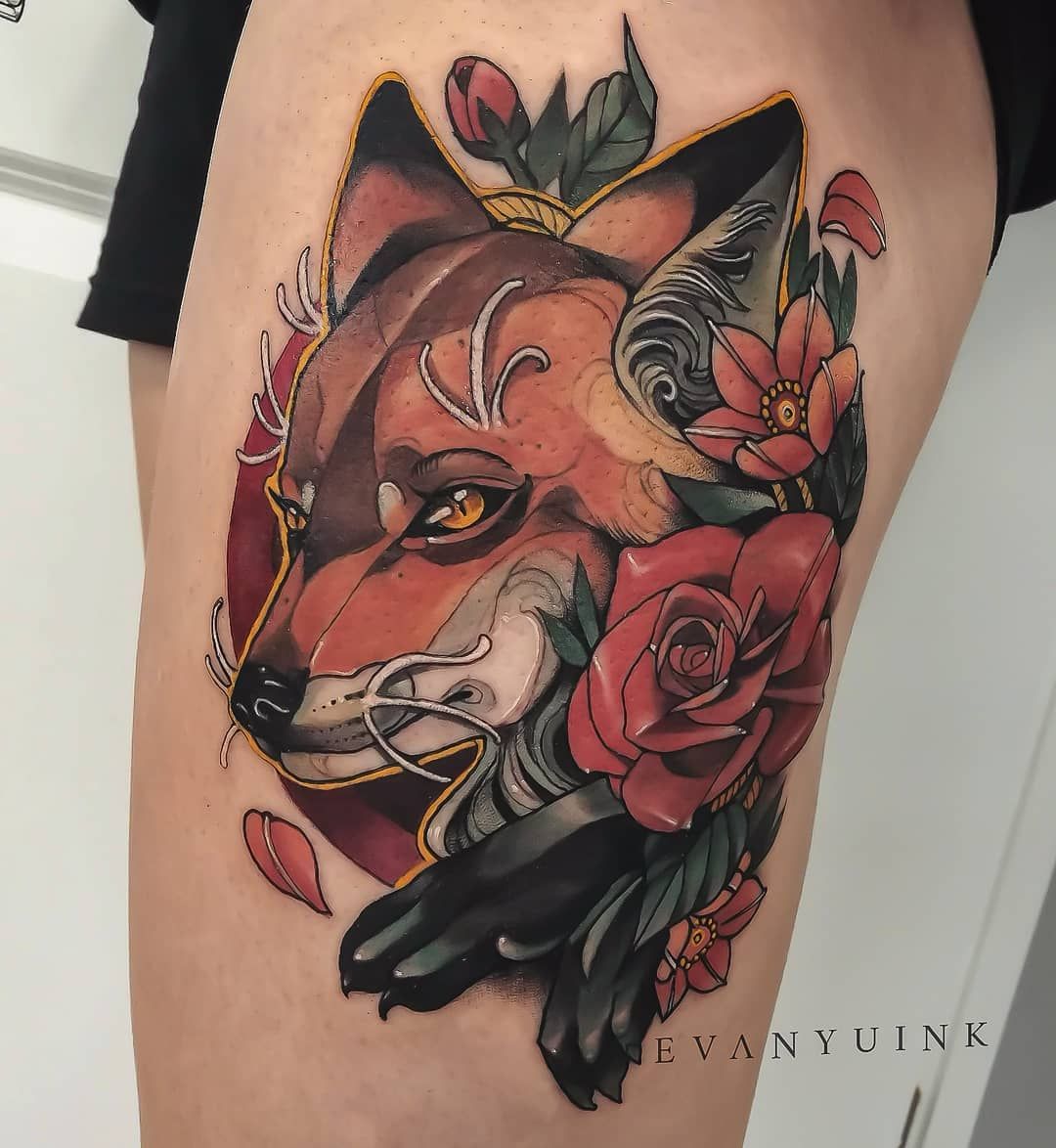 Japanese Fox Tattoo