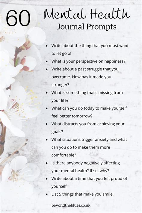 Journaling Prompts For Mental Health