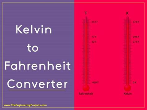 Kelvin To Fahrenheit Converter The Engineering Projects