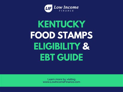 Kentucky Food Stamps And Ebt Guide Low Income Finance